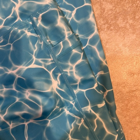Buff Bunny Limitless Leggings Reflection Aqua Print XS Pockets Buffbunny - Picture 9 of 9